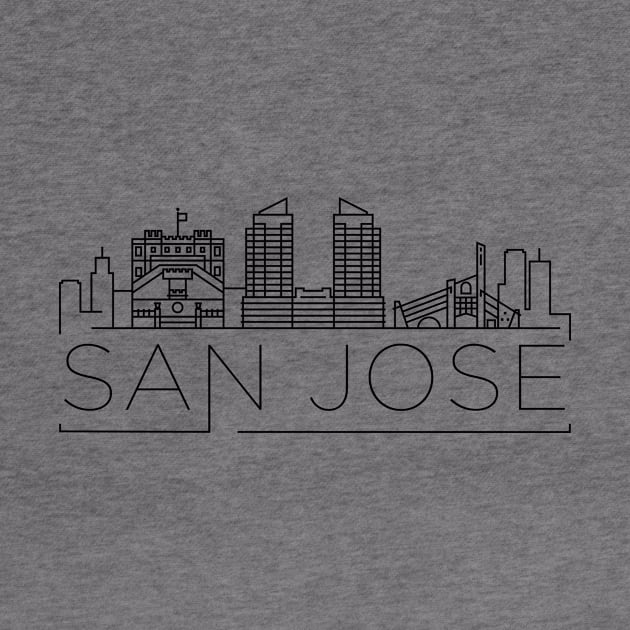 San Jose Minimal Skyline by kursatunsal